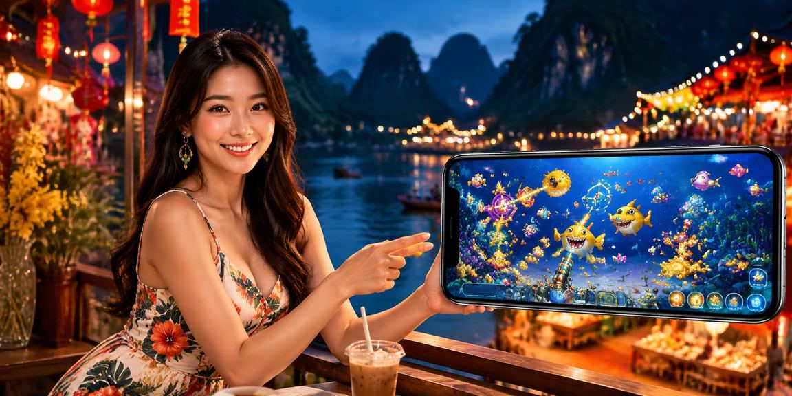 Người dùng Ninh Bình chơi bắn cá trên điện thoại cùng cà phê sáng